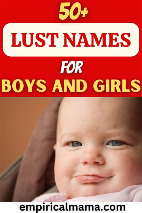 50+ Names That Mean Lust for Girls and Boys 